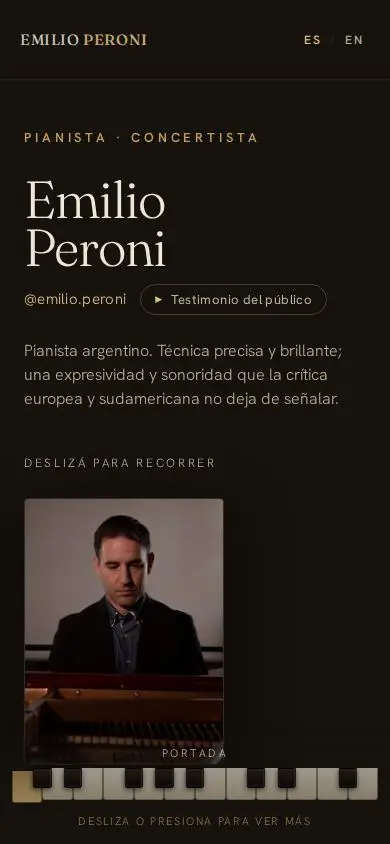emilioperoni.com en el celular