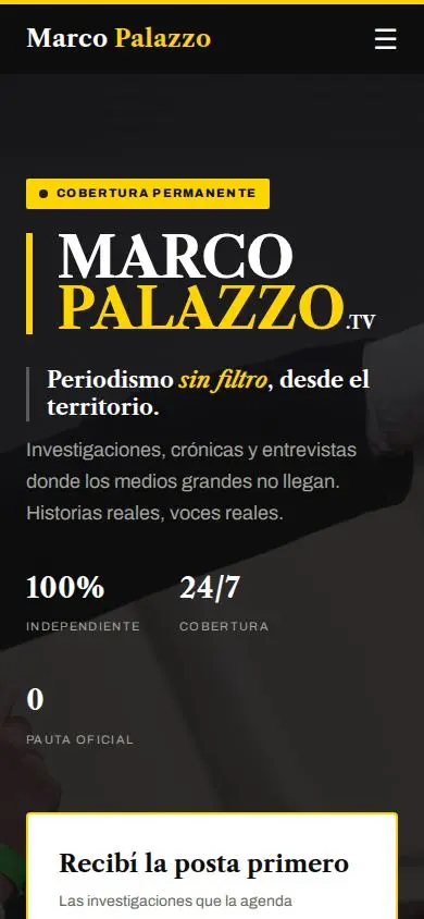marcopalazzo.tv en el celular